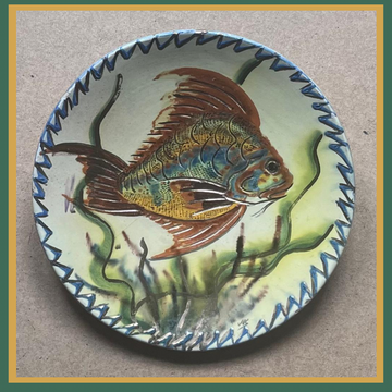 Assiette Céramique La Bisbal - signée Salamo 12