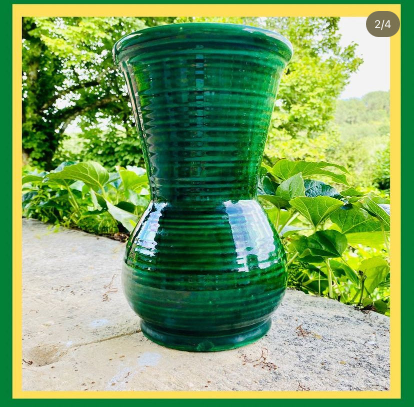 Vase vert Longchamps